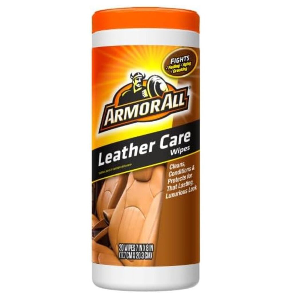 Armor All Interior Leather Care Wipes, Pack of 6