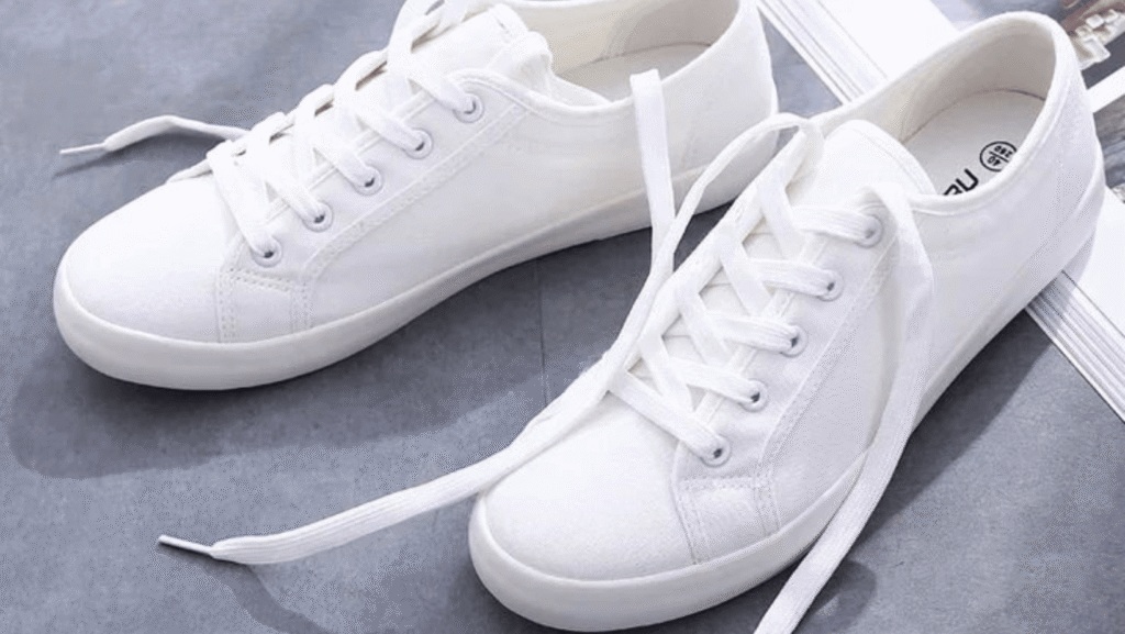 How to clean white canvas shoes