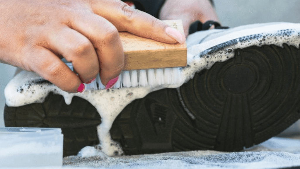 washing the outsole