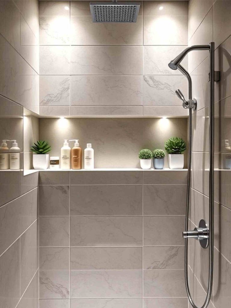 Built-In Shower Storage