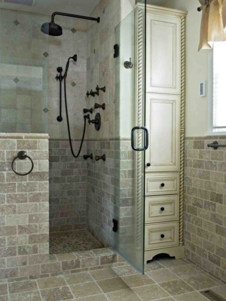 Eclectic Walk-In Shower Idea