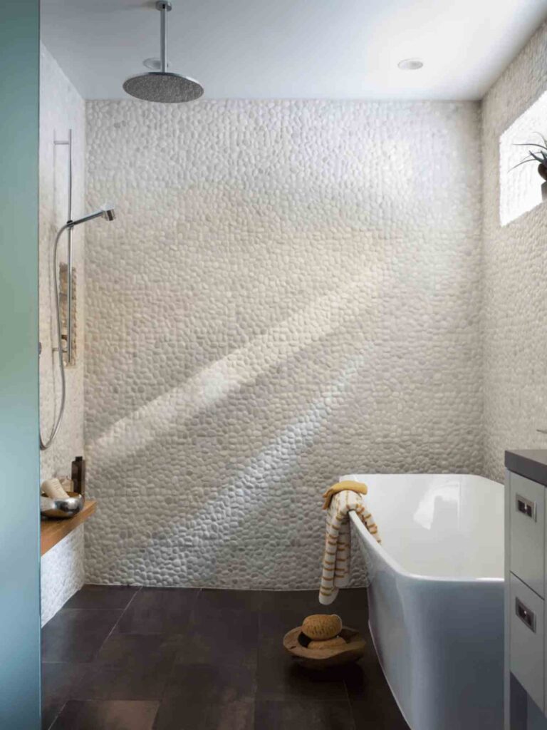 Pebble Tile Shower